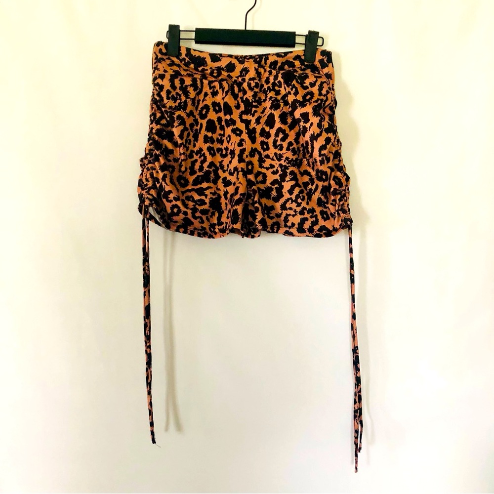 Animal Print Brown Black Shorts SHEIN   Size XL